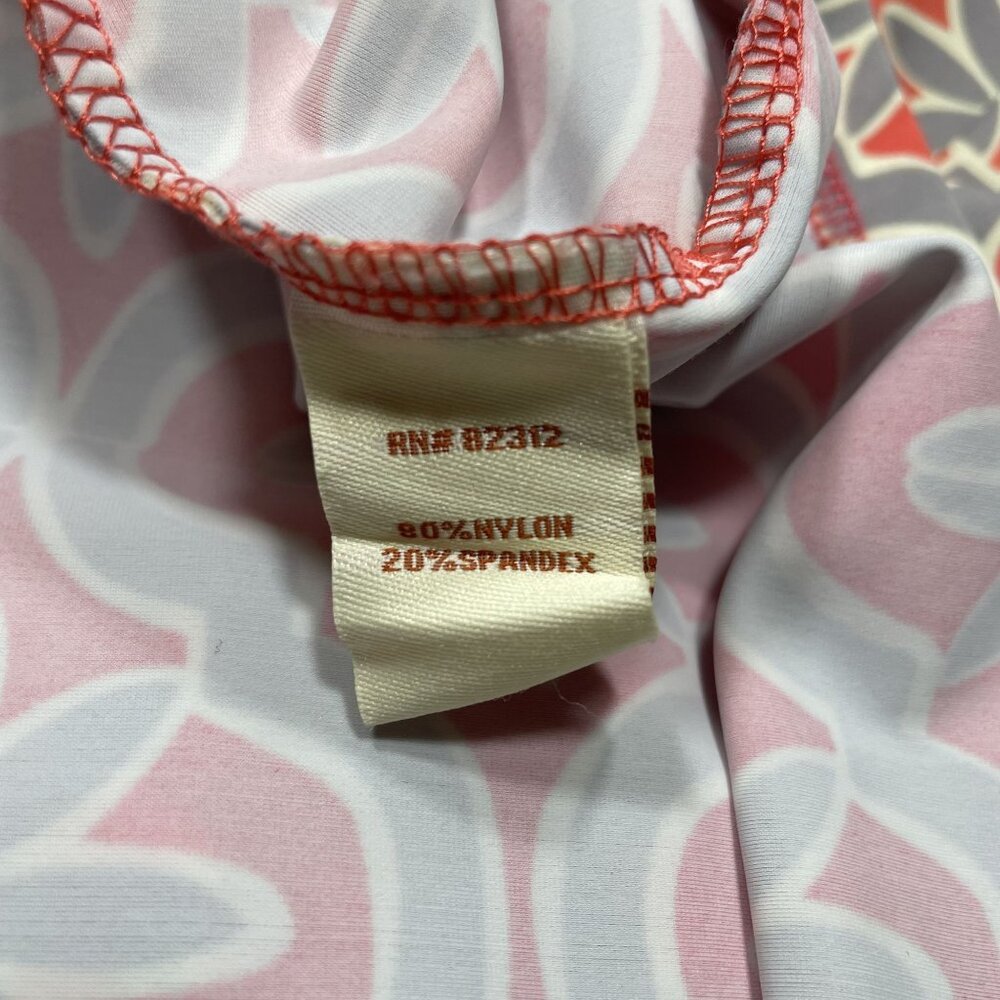 Aryeh Womens Floral Dress Long Sleeve Size Medium Scoop Neck Gray Pink C - Picture 10 of 12